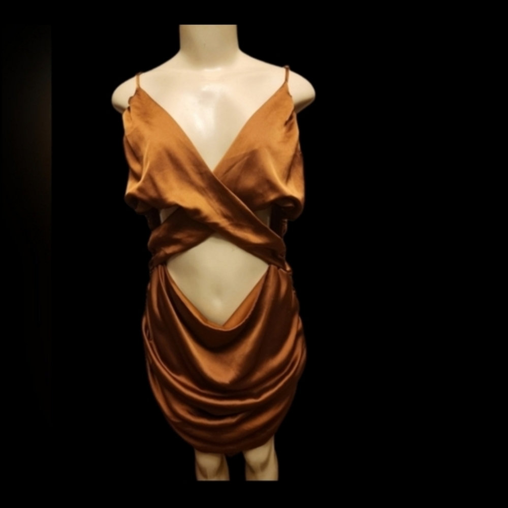 Nwt Wild Fable Copper Satin Dress Sz. XXL